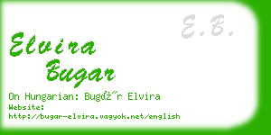 elvira bugar business card